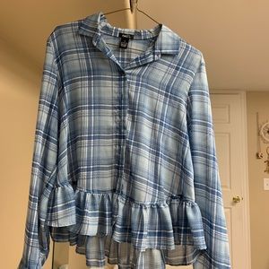 Plaid dressy top